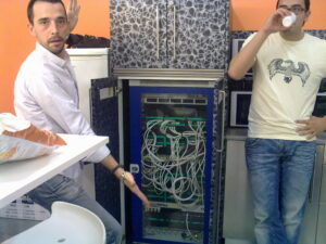 Rack de servidores en cocina