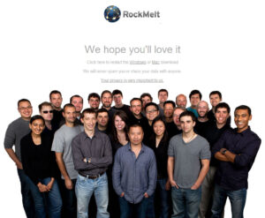 RockMelt download page RockMelt download page